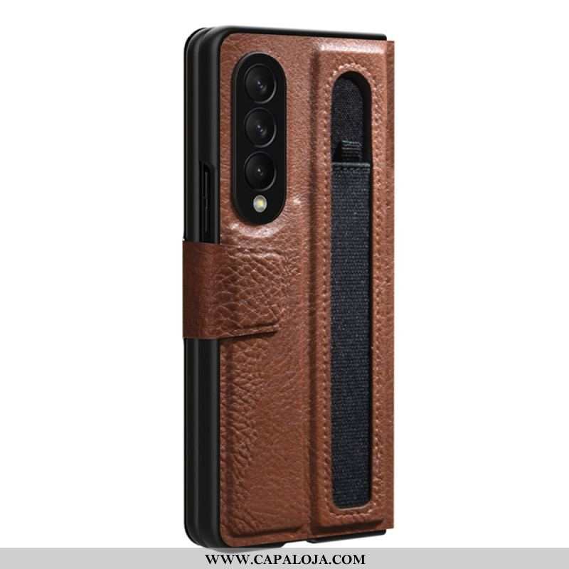 Capa De Couro Para Samsung Galaxy Z Fold 3 5G Couro Sintético Nillkin