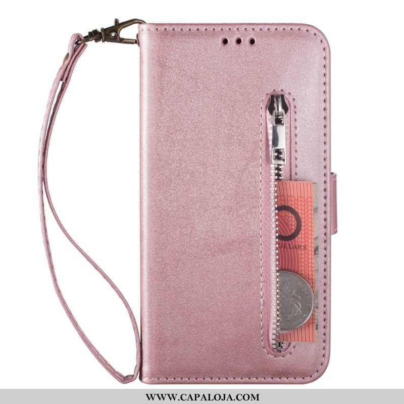 Capa De Couro Para Samsung Galaxy Z Fold 4 De Cordão Strappy Glamour