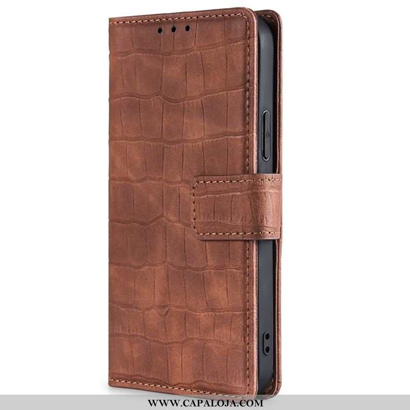 Capa De Couro Para Sony Xperia 10 IV Estilo De Pele De Crocodilo