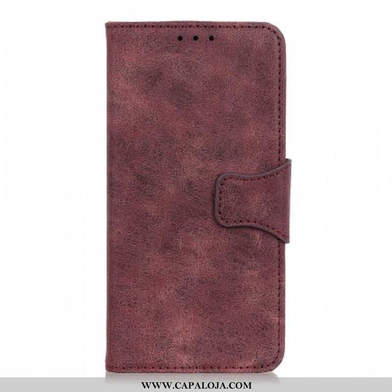 Capa De Couro Para Sony Xperia 5 III Couro Rachado Vintage