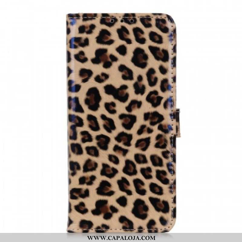 Capa De Couro Para Sony Xperia Pro-I Leopardo