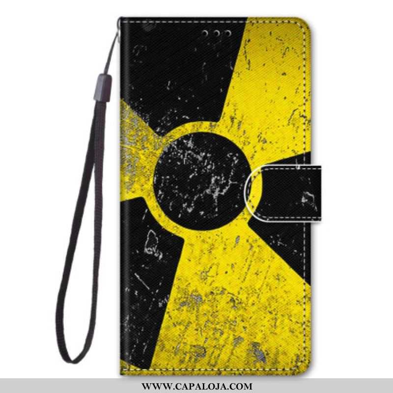 Capa De Couro Para Xiaomi 12 / 12X Amarelo E Preto