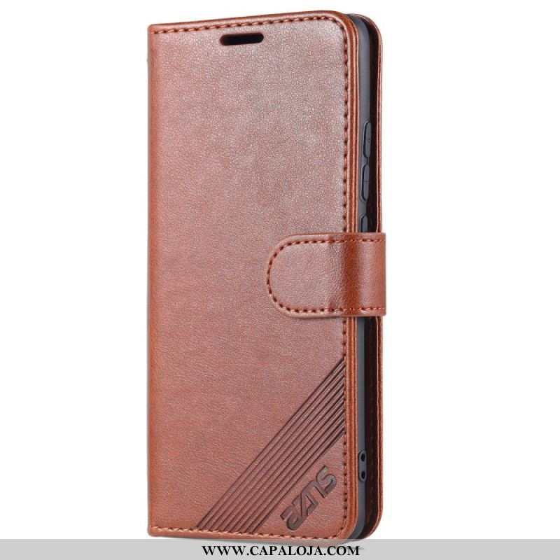 Capa De Couro Para Xiaomi 12 / 12X Couro Sintético Azns