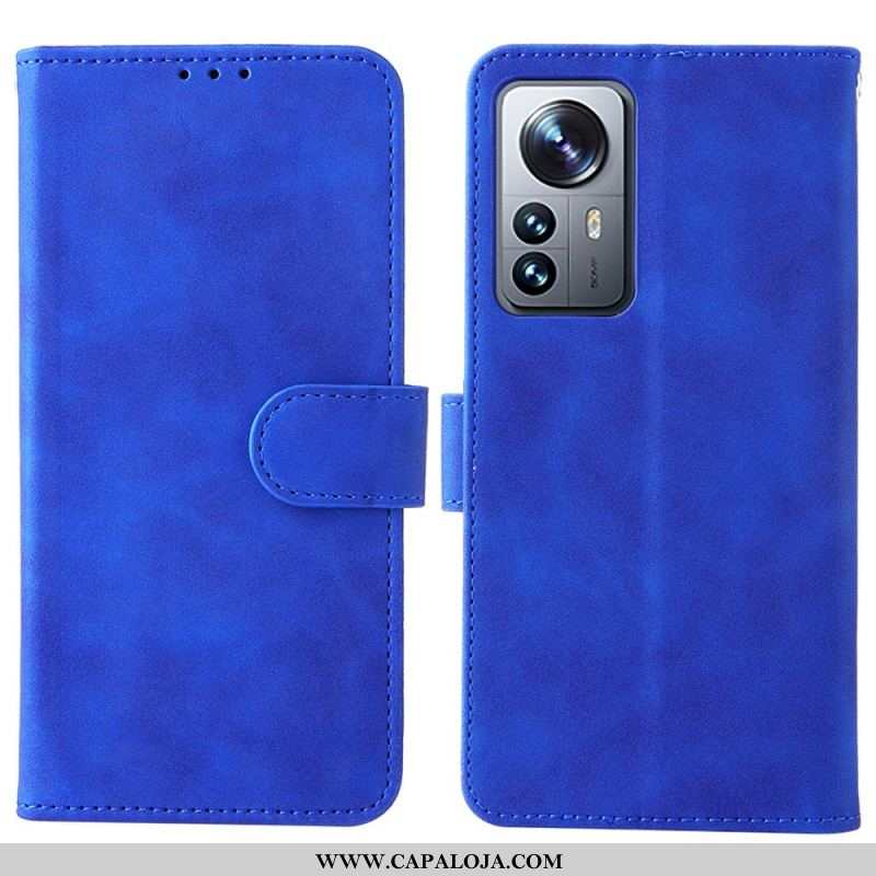 Capa De Couro Para Xiaomi 12 Pro De Cordão Strappy Skin-touch