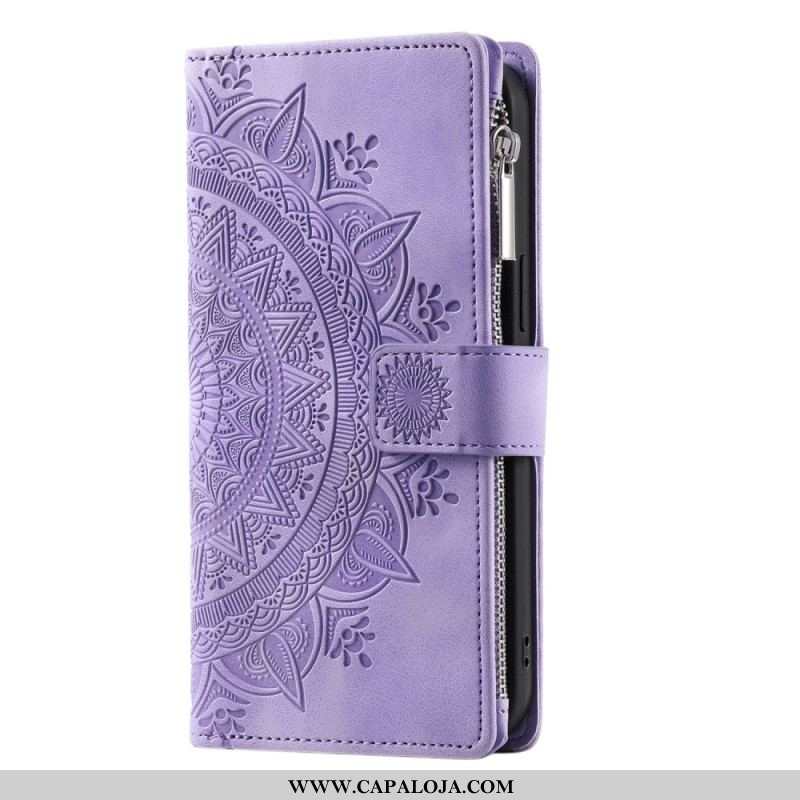 Capa De Couro Para Xiaomi 13 Capa Tipo Carteira Carteira Mandala