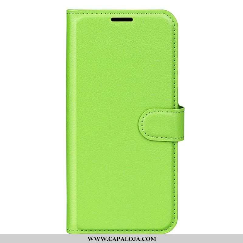 Capa De Couro Para Xiaomi 13 Couro Sintético De Lichia Clássico