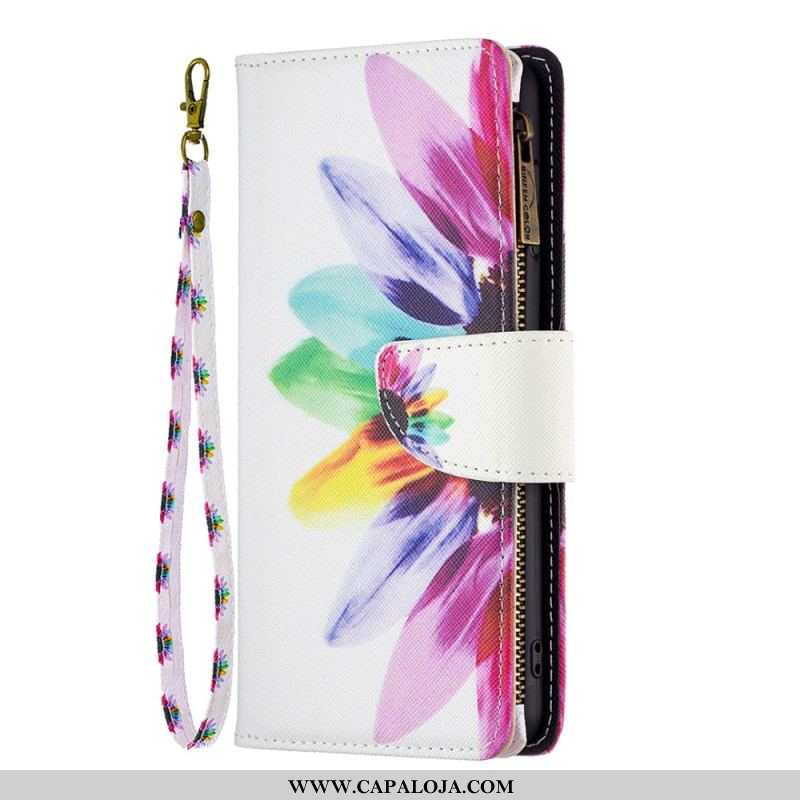 Capa De Couro Para Xiaomi 13 Lite Capa Tipo Carteira Carteira De Flores