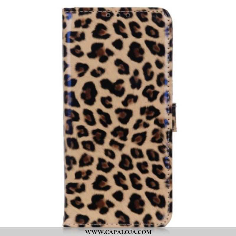 Capa De Couro Para Xiaomi 13 Lite Leopardo