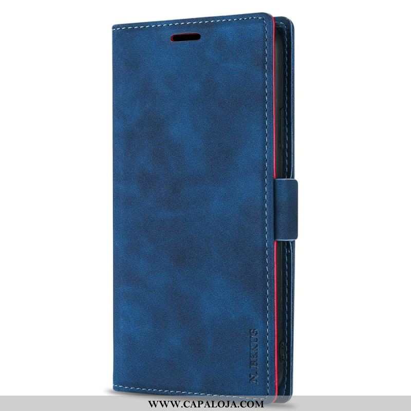 Capa De Couro Para Xiaomi 13 Ln.bekus Efeito Couro