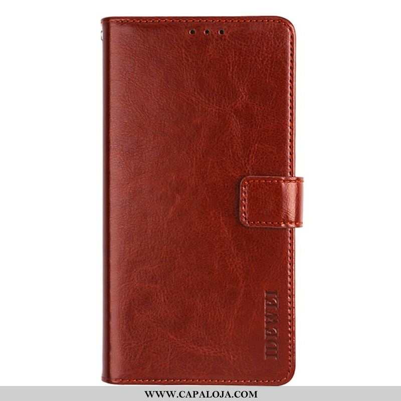 Capa De Couro Para Xiaomi Redmi Note 10 5G Idewei