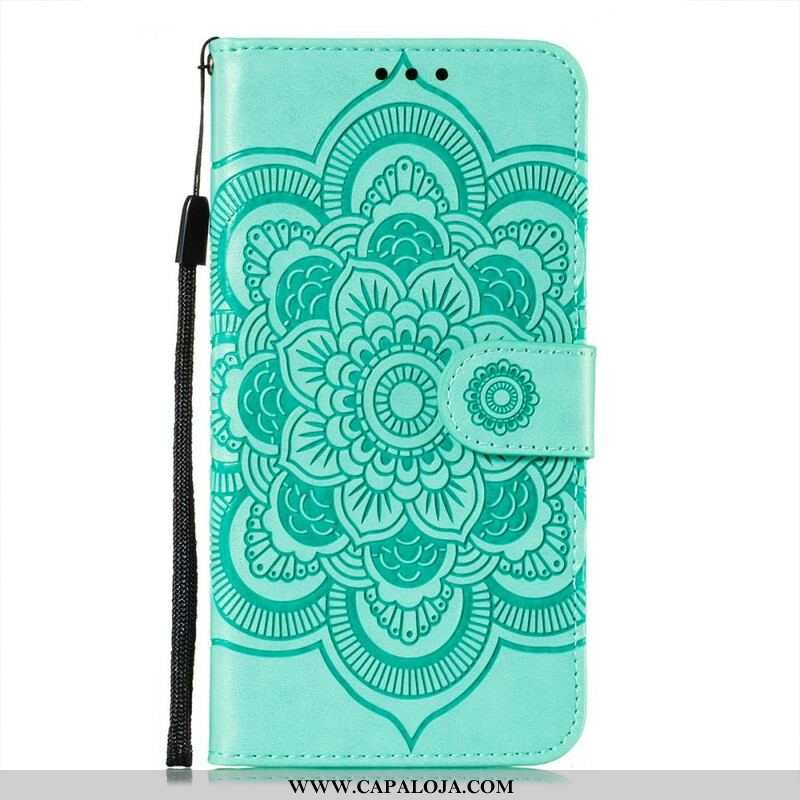 Capa De Couro Para Xiaomi Redmi Note 10 5G Mandala Completa