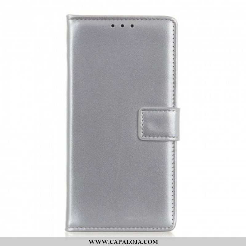 Capa De Couro Para Xiaomi Redmi Note 10 Pro Couro Sintético Liso