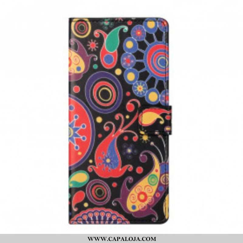 Capa De Couro Para Xiaomi Redmi Note 10 Pro Design Da Galáxia