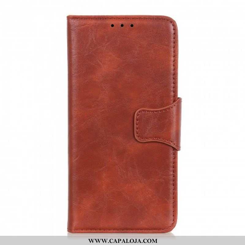 Capa De Couro Para Xiaomi Redmi Note 10 Pro Flip Aba Magnética