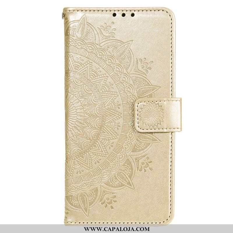 Capa De Couro Para Xiaomi Redmi Note 11 / 11S Mandala Do Sol