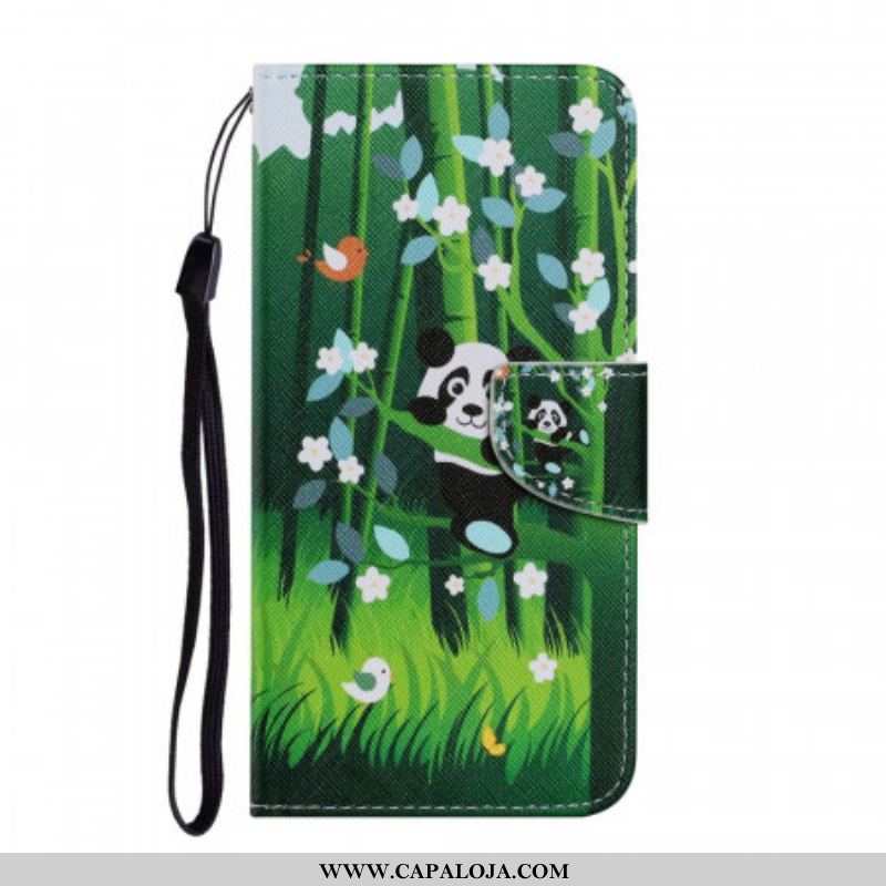 Capa De Couro Para Xiaomi Redmi Note 11 Pro Plus 5G Caminhada Do Panda