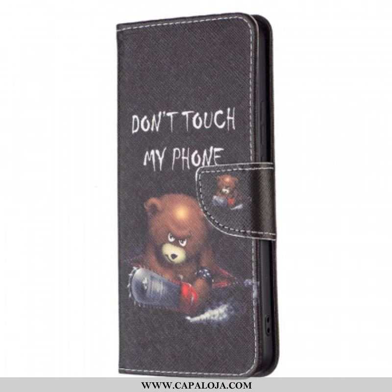 Capa De Couro Para Xiaomi Redmi Note 11 Pro Plus 5G Urso Perigoso