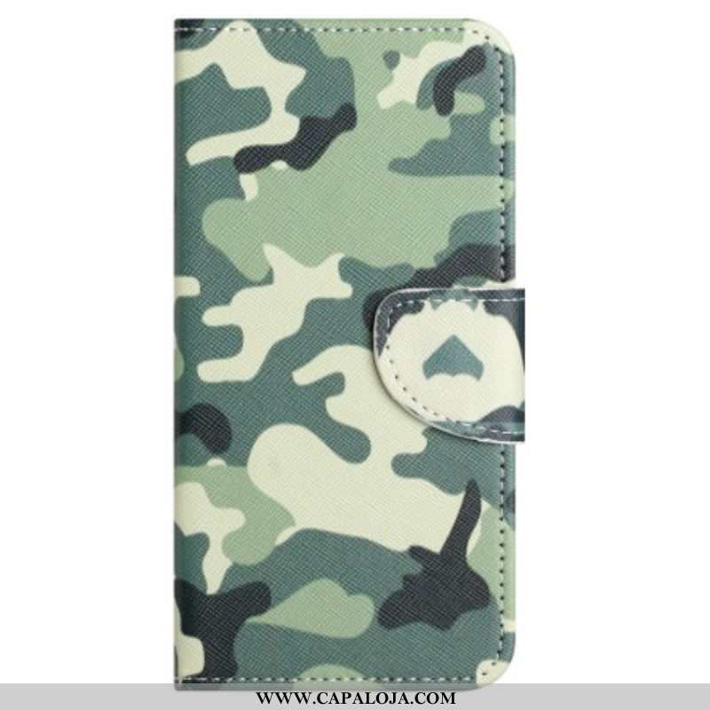 Capa De Couro Para Xiaomi Redmi Note 12 4G Camuflar