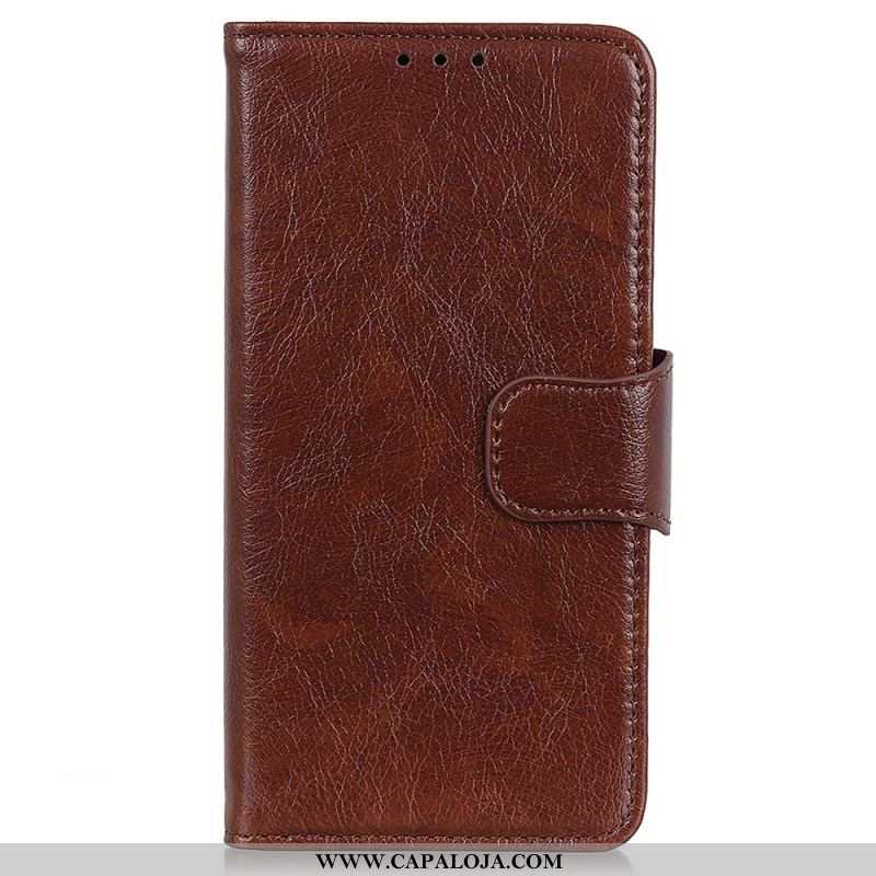 Capa De Couro Para Xiaomi Redmi Note 12 4G Couro Napa Rachado