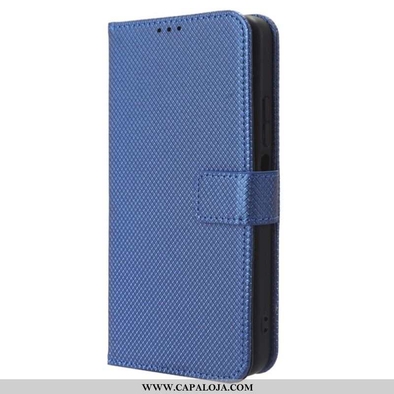 Capa De Couro Para Xiaomi Redmi Note 12 4G De Cordão Couro Falso Estiloso Com Tiras