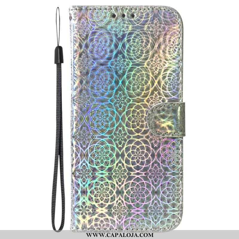 Capa De Couro Para Xiaomi Redmi Note 12 4G Estilo Discoteca