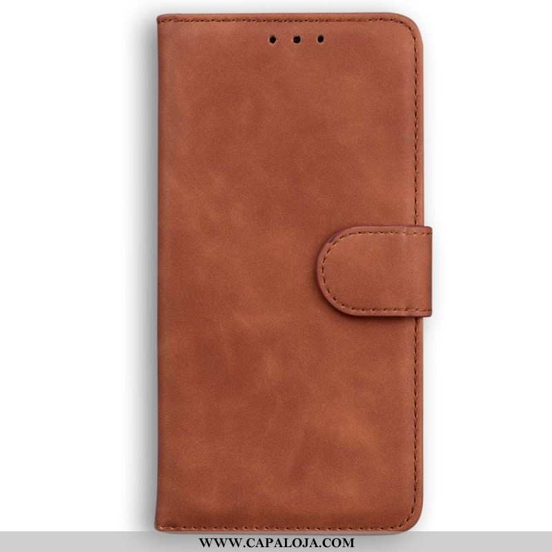 Capa De Couro Para Xiaomi Redmi Note 12 5G Couro Sintético Liso