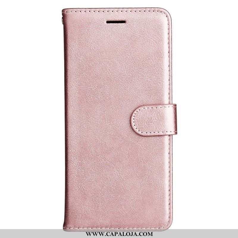 Capa De Couro Para Xiaomi Redmi Note 12 5G De Cordão Simples Com Alça