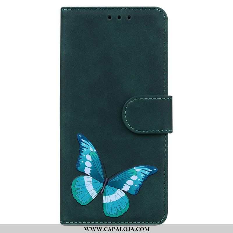 Capa De Couro Para Xiaomi Redmi Note 12 5G Desenho De Borboleta