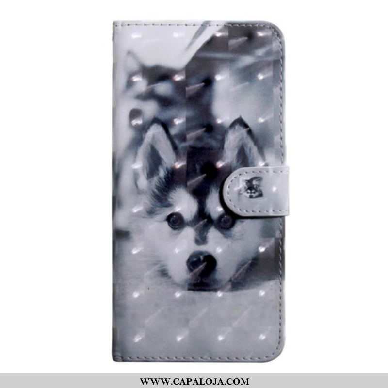 Capa De Couro Para iPhone 13 Pro Ponto De Luz Gustave. O Cachorro