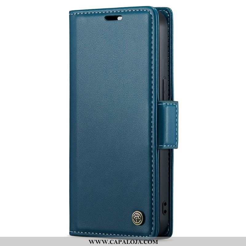 Capa De Couro Para iPhone 15 Plus Estilo Couro Caseme