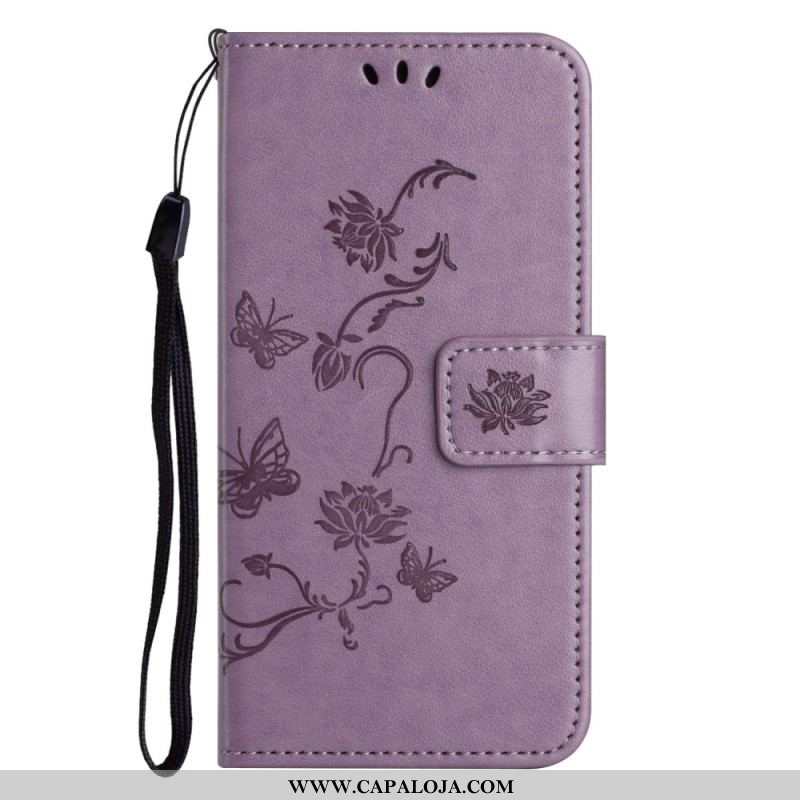 Capa Em Pele Para OnePlus 10T 5G Floral