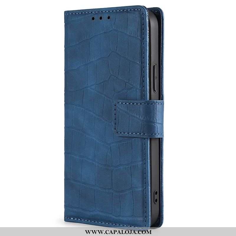 Capa Em Pele Para OnePlus Nord 2T 5G Estilo De Pele De Crocodilo