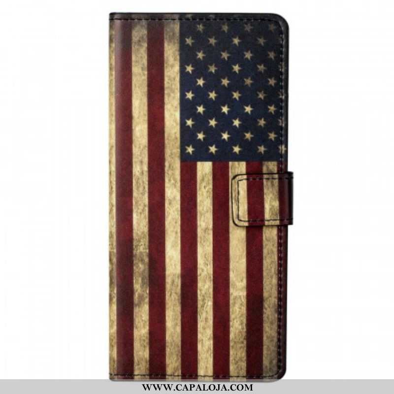 Capa Em Pele Para OnePlus Nord CE 2 5G Bandeira Americana