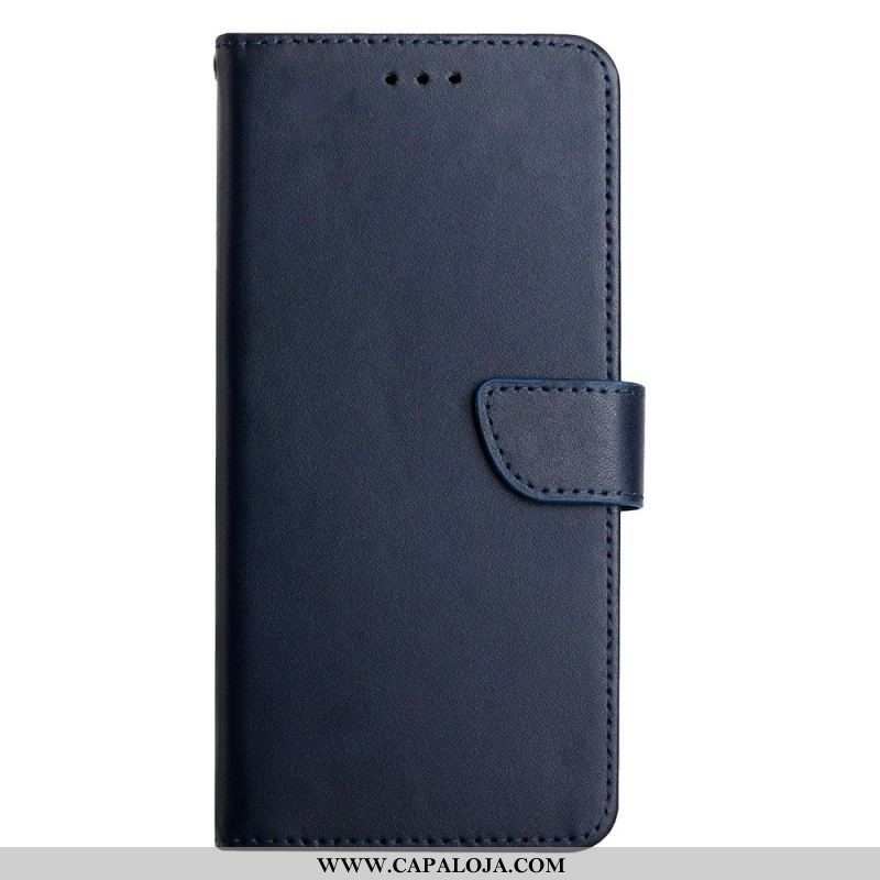 Capa Em Pele Para Oppo A54 5G / A74 5G Couro Napa Genuíno