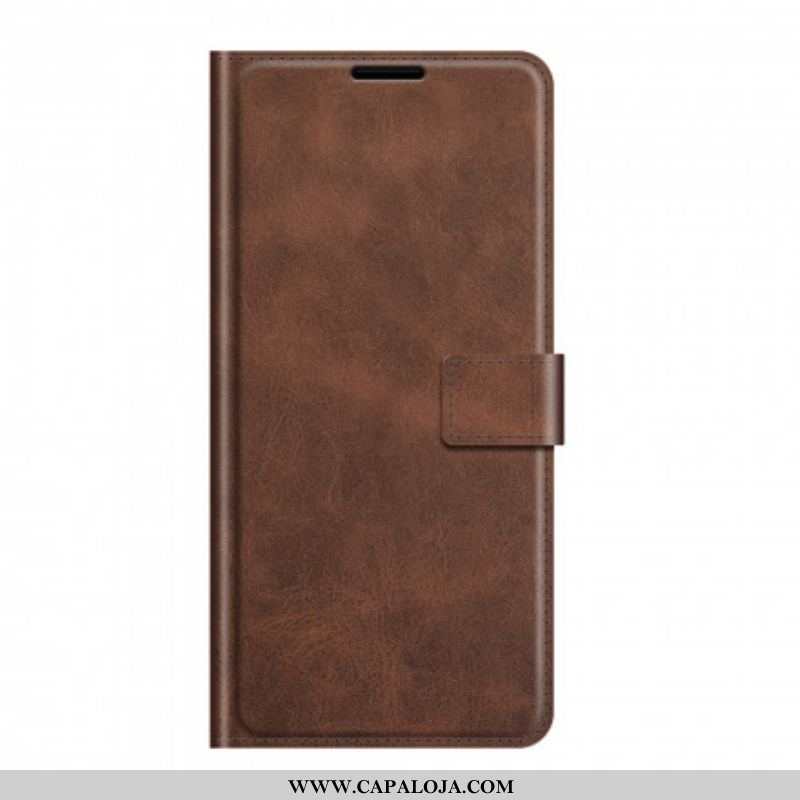 Capa Em Pele Para Oppo A94 5G Efeito De Couro Extremo Fino