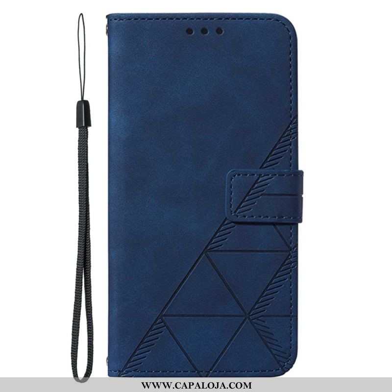 Capa Em Pele Para Samsung Galaxy A13 Padrão Com Alça