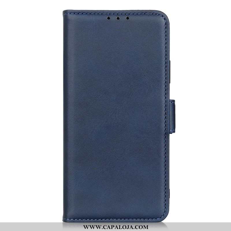 Capa Em Pele Para Samsung Galaxy A14 / A14 5G Fecho Duplo