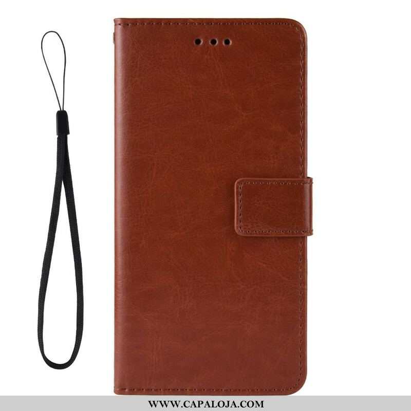 Capa Em Pele Para Samsung Galaxy A42 5G Couro Falso Chamativo