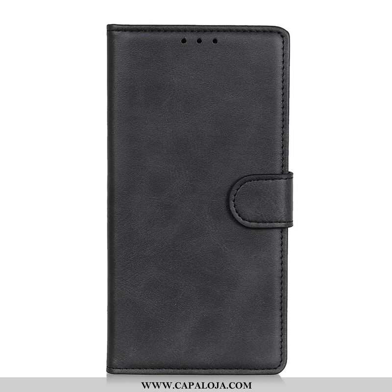 Capa Em Pele Para Samsung Galaxy A52 4G / A52 5G / A52s 5G Efeito De Couro Fosco Retrô