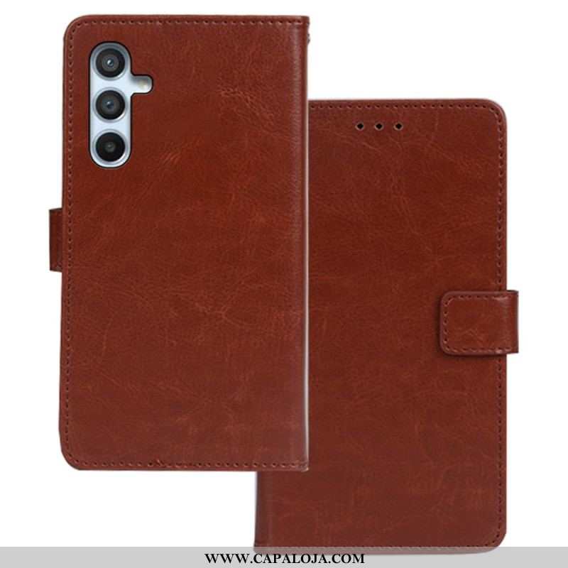 Capa Em Pele Para Samsung Galaxy A54 5G Imitação De Couro Idewei