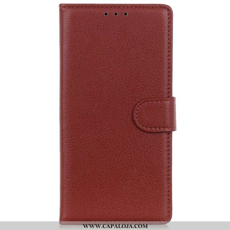 Capa Em Pele Para Samsung Galaxy M13 Couro Falso Tradicional