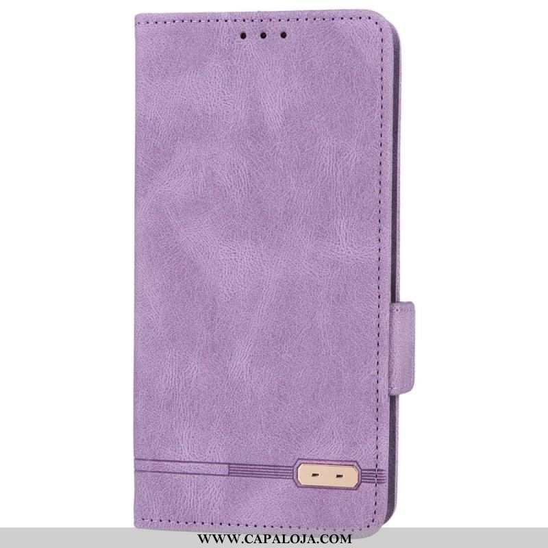 Capa Em Pele Para Samsung Galaxy M13 Elegância Sutil