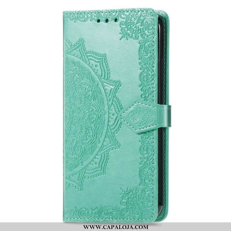 Capa Em Pele Para Samsung Galaxy M53 5G Mandala Vintage