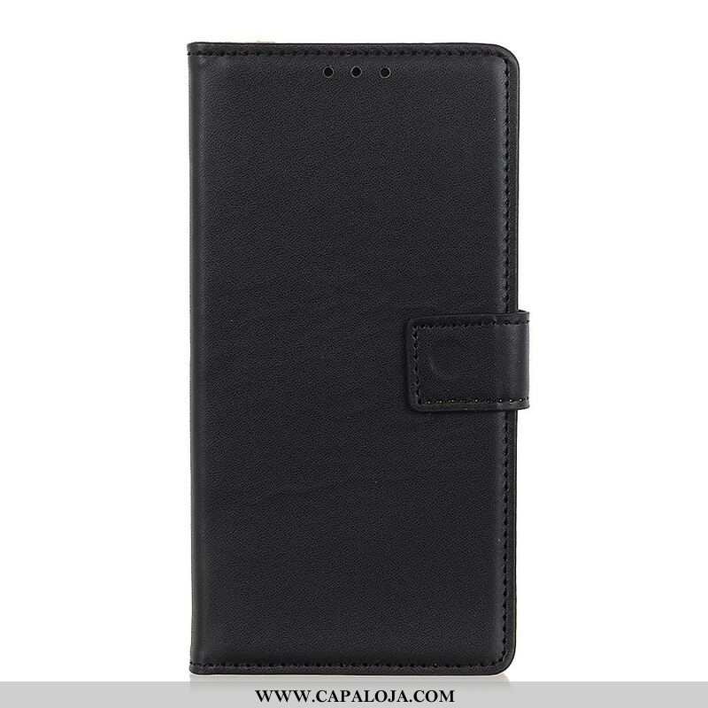 Capa Em Pele Para Samsung Galaxy S21 5G Couro Sintético Liso