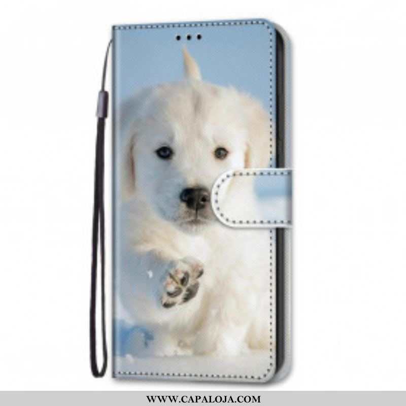 Capa Em Pele Para Samsung Galaxy S21 Ultra 5G Cachorro Fofinho