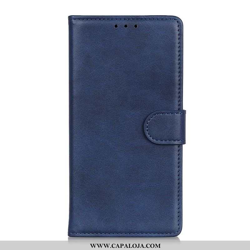 Capa Em Pele Para Samsung Galaxy S23 Ultra 5G Couro Sintético Fosco