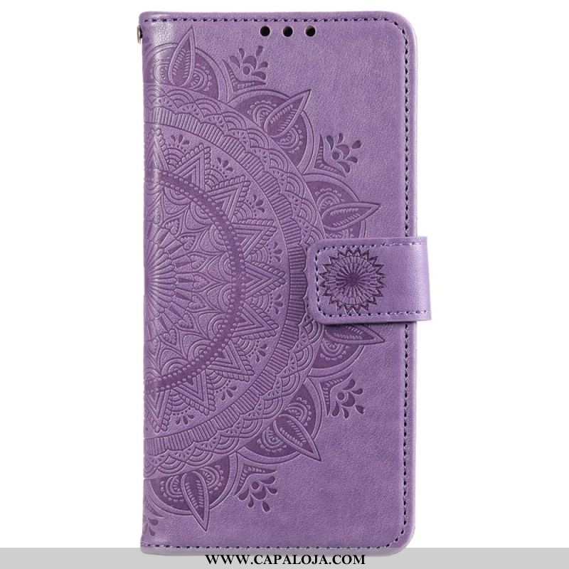 Capa Em Pele Para Xiaomi 12 / 12X Mandala Do Sol