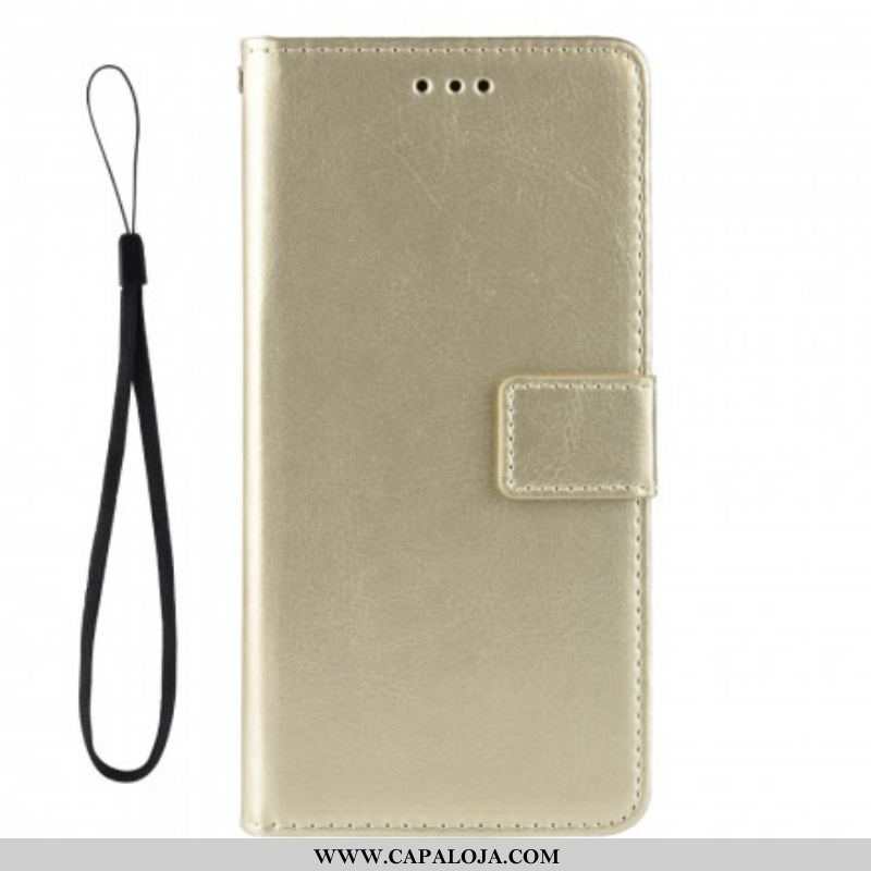 Capa Em Pele Para Xiaomi Redmi Note 10 / 10S Couro Falso Chamativo