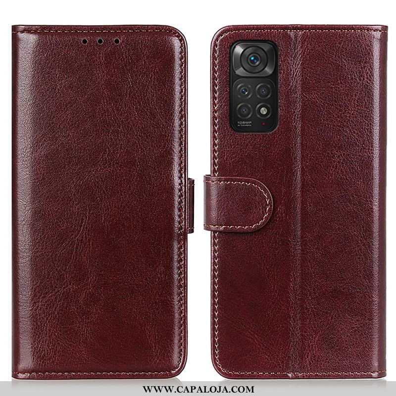 Capa Em Pele Para Xiaomi Redmi Note 11 / 11S Frozen Finesse