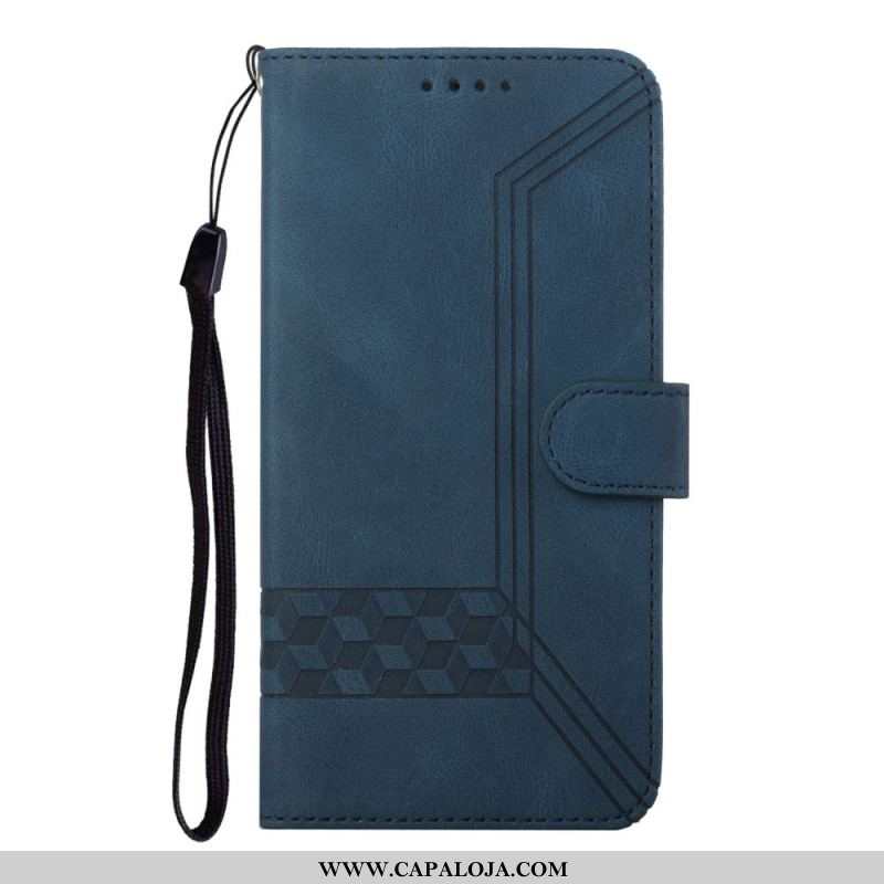 Capa Em Pele Para Xiaomi Redmi Note 11 Pro / 11 Pro 5G Efeito Couro Friso